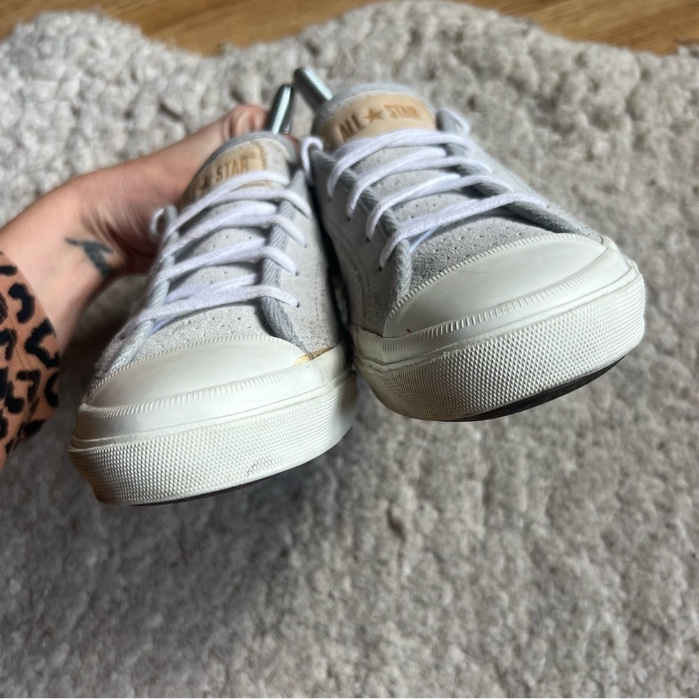 Converse Chuck Taylor All Star Gray Suede Polka Dot Sneakers Size 8 Low Top - Picture 6 of 11